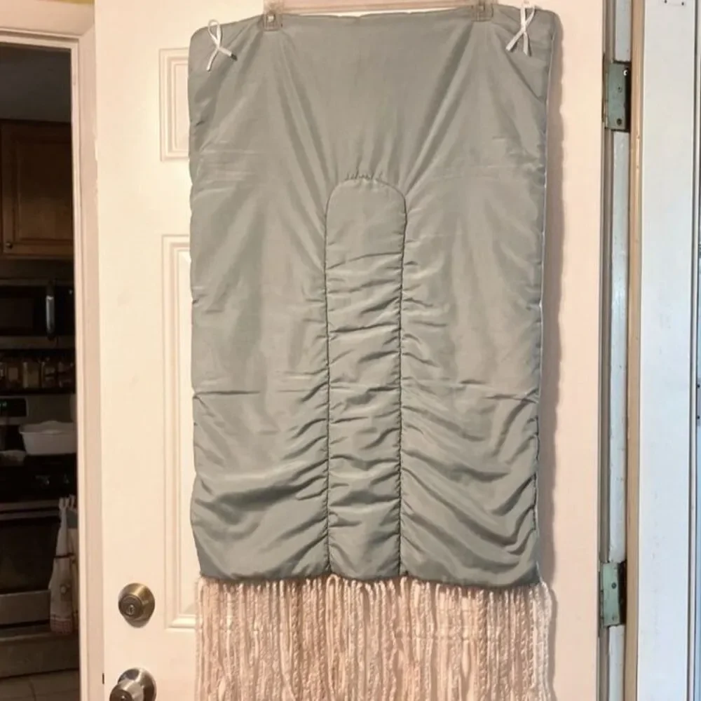 RAINBOW Wall Hanging Tapestry with Wool Yarn Fringe Hanging Hooks 45 x 22 inches